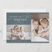 AUDREY Blue Cute Christmas Card Faire-part de nais (Devant)