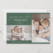 AUDREY Carte de Noël verte Faire-part de naissance (Devant)