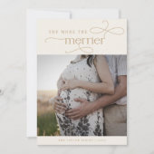 AUDREY Gold mignonne Noël Grossesse Faire-part (Devant)