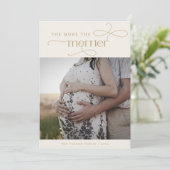 AUDREY Gold mignonne Noël Grossesse Faire-part (Debout devant)