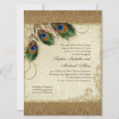 Audrey Jeanne Peacock & Feathers Damask Kaart (Achterkant)