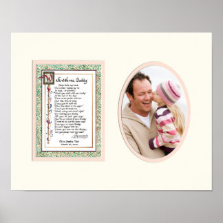 Audrey Jeanne's loopje met mij Papa Pink Girl Foto Poster