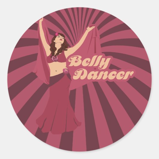 Audrey Love Belly Dancer Ronde Sticker (Voorkant)