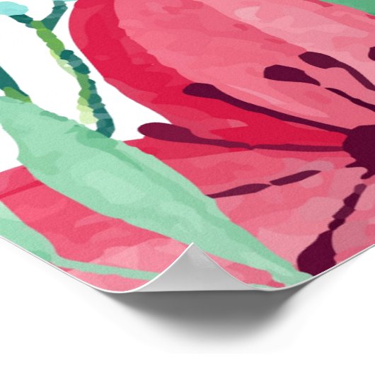 Audrey Name Sign Floral Typografie Gold Calligrafi Poster (Hoek)