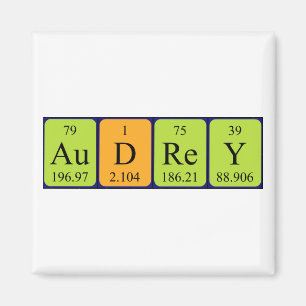 Audrey periodieke table name magnet magneet
