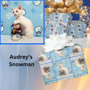 Audrey's Snowman - Kat-/keukenpapier Cadeaupapier