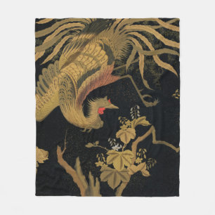 Audsley Mythische Howo-vogel: 1884 Japanse Feniks Fleece Deken