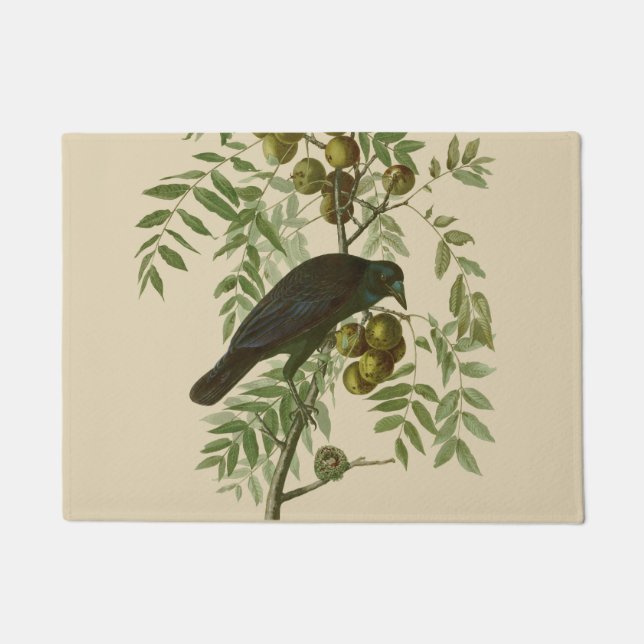 Audubon American Crow Black Bird Deurmat (Voorkant)