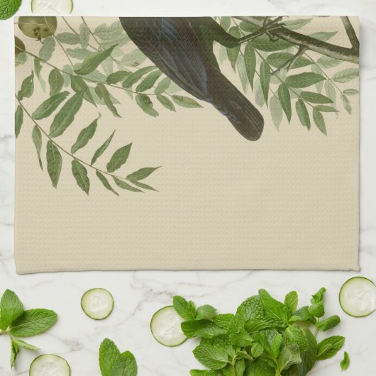 Audubon American Crow Black Bird Theedoek (Gevouwen)