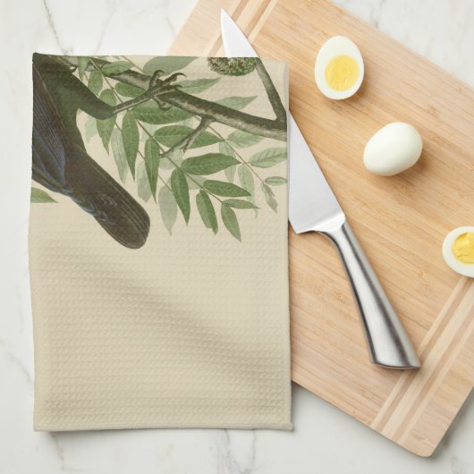 Audubon American Crow Black Bird Theedoek (Quarter Fold)