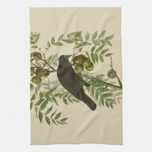 Audubon American Crow Black Bird Theedoek (Verticaal)