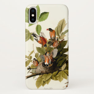 Audubon Amerikaanse Robin Wildlife Bird Illustrati iPhone X Hoesje