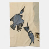 Audubon Belted Kingfisher Wildlife Bird Theedoek (Verticaal)