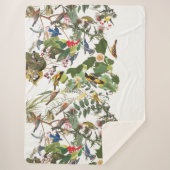 Audubon Bird Collage Wildlife Sherpa Blanket Sherpa Deken (Voorkant)
