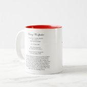 Audubon Bird Mok, Downy Woodpecker, 15 oz. Tweekleurige Koffiemok (Voorkant links)