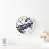 Audubon Blue Heron Bird Big Number Wall klok (Huis)