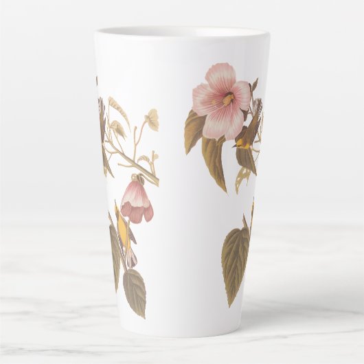 Audubon Blue-Winged Yellow Warbler Latte Mok (Voorkant)