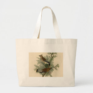 Audubon Cedar Waxwing Bird Grote Tote Bag