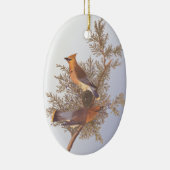 Audubon Cedar Waxwing Bird Keramisch Ornament (Rechts)