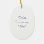 Audubon Cedar Waxwing Bird Keramisch Ornament (Achterkant)