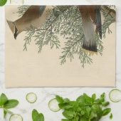 Audubon Cedar Waxwing Bird Theedoek (Gevouwen)