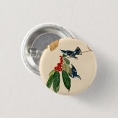 Audubon Cerulean Warbler Bird Painting Ronde Button 3,2 Cm (Voorkant /achterkant)