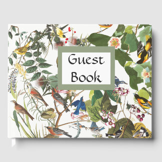 Audubon Collage Birds Wildlife Flowers Gastboek Gastenboek