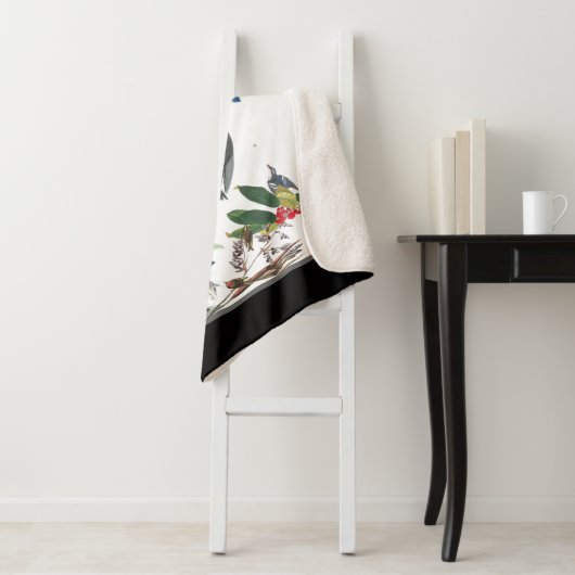 Audubon Great Blue Heron Birds Sherpa Blanket Sherpa Deken (In situ)