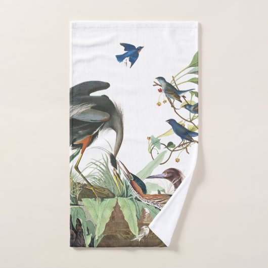 Audubon Heron Birds Wildlife Bath Towel Set Bad Handdoek (Handdoek)