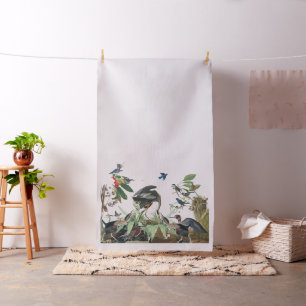 Audubon Herons Bluebird Birds Wildlife Fabric Stof