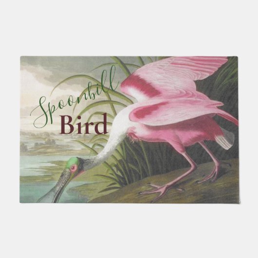  Audubon Illustration Spoonbill Bird Deurmat (Voorkant)