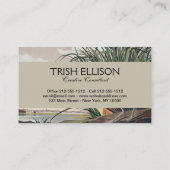 Audubon langsnavelige krulvogel visitekaartje (Achterkant)