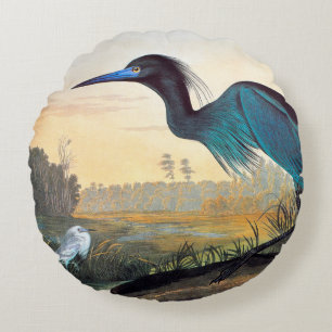 Audubon: Little Blue Heron Rond Kussen
