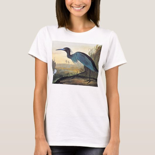 Audubon: Little Blue Heron T-shirt (Voorkant)