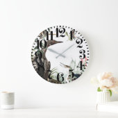 Audubon Loons Birds Big Number Wall klok (Huis)