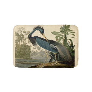 Audubon Louisiana Heron Birds America Art Badmat