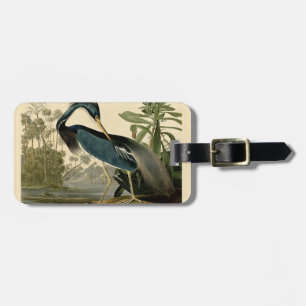 Audubon Louisiana Reiger Vogels Amerika Kunst Bagagelabel
