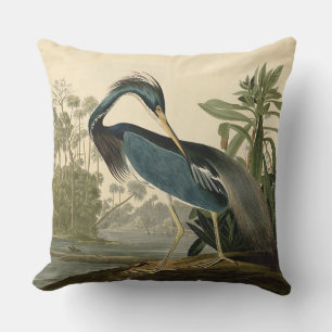 Audubon Louisiana Reiger Vogels Amerika Kunst Buitenkussen