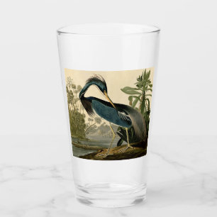 Audubon Louisiana Reiger Vogels Amerika Kunst Glas