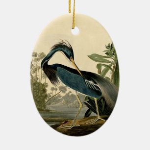 Audubon Louisiana Reiger Vogels Amerika Kunst Keramisch Ornament