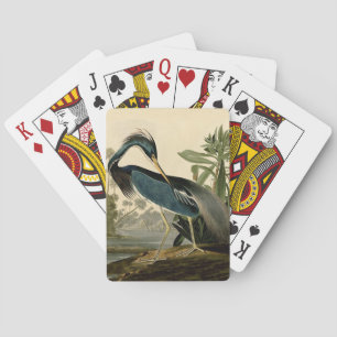 Audubon Louisiana Reiger Vogels Amerika Kunst Pokerkaarten