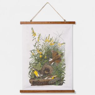 Audubon Meadowlark Botanische Print Hangend Wandkleed