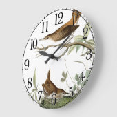 Audubon Oiseaux Wren Animaux Faune Horloge murale (Angle)