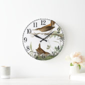 Audubon Oiseaux Wren Animaux Faune Horloge murale (Maison)