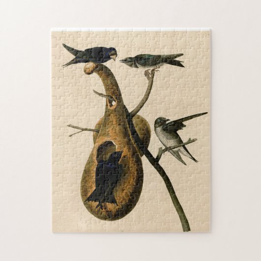 Audubon Paarse Martin Bird Painting Gift Legpuzzel (Verticaal)