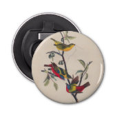 Audubon Painted Bunting Bird Wildlife Button Flesopener (Voorkant)