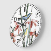 Audubon Paruline Oiseaux Faune Floral Horloge mura (Angle)