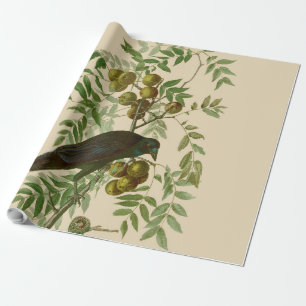 Audubon Purple Grackle Vogelprint Vintage Botanisc Cadeaupapier