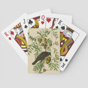 Audubon Purple Grackle Vogelprint Vintage Botanisc Pokerkaarten