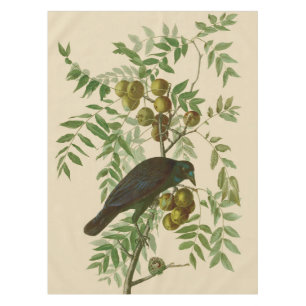 Audubon Purple Grackle Vogelprint Vintage Botanisc Tafelkleed